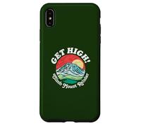 Get High! Climb Mount Rainier Funny National Park Vintage Coque pour iPhone XS Max