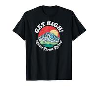 Get High! Climb Mount Rainier Funny National Park Vintage T-Shirt