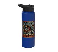 Get In Loser Doing God's Will Junah Whale Funny Christian Stainless Steel Insulated Water Bottle