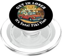 Get in Loser It's Total Tiki Time Aloha Hawaii Pun Goose PopSockets PopGrip pour MagSafe