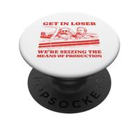 Get in Loser Karl Marx Friedrich Engels Socialiste-Communiste PopSockets PopGrip Adhésif