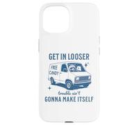 Get in Loser Trouble Ain't Gonna Make Itself Ratcoon Opossum Coque pour iPhone 15
