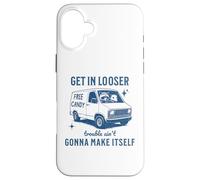 Get in Loser Trouble Ain't Gonna Make Itself Ratcoon Opossum Coque pour iPhone 16 Plus