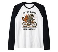 Get in Loser Trouble, je ne vais pas devenir Raccoon Kids Manche Raglan
