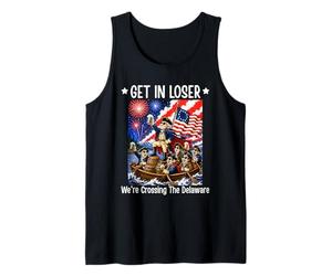 Get in Loser We're Crossing The Delaware Funny Patriotic Débardeur