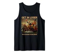 Get in Loser We're Crossing The Delaware Funny Red Cup Débardeur