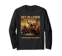 Get in Loser We're Crossing The Delaware Funny Red Cup Manche Longue