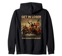 Get in Loser We're Crossing The Delaware Funny Red Cup Sweat à Capuche