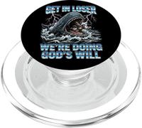 Get in Loser We're Doing God's Will Bible chrétienne Amusante PopSockets PopGrip pour MagSafe