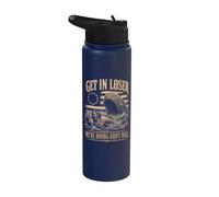 Get in Loser We're Doing God's Will Funny USA Jonah Whale Stainless Steel Insulated Water Bottle