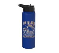 Get in Loser We're Doing God's Will Funny USA Jonah Whale Stainless Steel Insulated Water Bottle