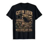 Get in Loser We're Doing God's Will Funny USA Jonah Whale T-Shirt