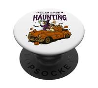 Get In Loser We're Going Haunting Ducks PopSockets PopGrip Adhésif