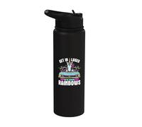Get In Loser We're Making Rainbows - Funny Unicorn Lover Stainless Steel Insulated Water Bottle