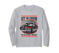 Get In Losers We're Diggin' Graves Vintage Halloween Manche Longue