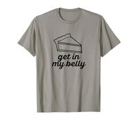 Get in My Belly Pie Action de grâces Funny Pumpkin Pun Meme T-Shirt