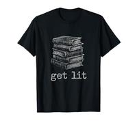 Get Lit Retro Reading Typographie Amateur de Livre T-Shirt
