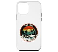 Get Lost Adventure Find Yourself Design de randonnée rétro au Coucher du Soleil Coque pour iPhone 12 Mini