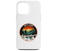 Get Lost Adventure Find Yourself Design de randonnée rétro au Coucher du Soleil Coque pour iPhone 13 Pro Max