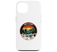 Get Lost Adventure Find Yourself Design de randonnée rétro au Coucher du Soleil Coque pour iPhone 13