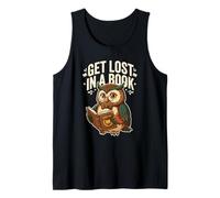 Get Lost in A Book Hibou Citation Library Lover Humour Bookworm Débardeur