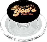 Get Me to God's Country Cowboy Western Cowpoke PopSockets PopGrip pour MagSafe