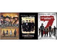 Get ready For Some Wild Rides Triple Feature Wyatt Earp in Tombstone + 2016 Magnificent Seven & Silverado DVD Western