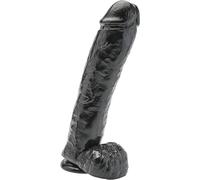 Get Real - Dildo 28 cm mit Schwarzen Eieren