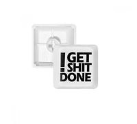 Get Shit Done Citation PBT Keycaps pour Clavier mécanique Blanc OEM sans Marquage d'impression R4 Multicolore