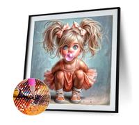 Get Stoop 5D DIY Special Shaped Dring Kit de peinture mignon, bricolage Girl Art Kits pour débutant, Raminestone Home Decoration Mur Art Craft 30x30cm