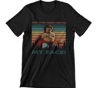 Get That Corn Outta My Face Vintage Sweatshirt, Movie Quote Unisex T Shirt, Movie Quote Tee, Gifts for Mom, Gifts for Her Black(Medium)