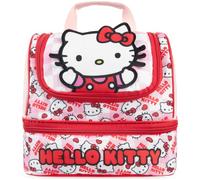 Get Trend 3D Hello Kitty Sanrio Sac Isotherme Repas Enfant Fille, Lunch Bag Isotherme avec Double Compartiment, Fermeture Eclair et Poignée, École ou Pique Nique, Cadeau Fille (Multi Hello Kitty)