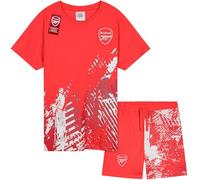 Get Trend Arsenal F.C. Pyjama Garcon Ensembles de Pyjama Enfant et Ado Court Football Été Vêtement de Nuit Cadeau Foot (9-10 Ans, Rouge Arsenal)