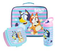 Get Trend Bluey et Bingo Sac Isotherme Repas Enfant Set, 3 Pcs Boite Repas 620ml, Gourde avec Paille 420ml et Lunch Bag Isotherme 5L, Fermeture Eclair et Poignée, Cadeau Enfant (Multi Bluey)