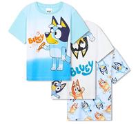 Get Trend Bluey Lot de 3 T-Shirt Garçon Bingo T-Shirts à Manches Courtes Garçon Hauts d'Été Vêtements pour Enfants et Tout-Petits Idée Cadeau (7-8 Ans, Multi)