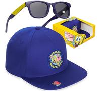 Get Trend Bob l'éponge Casquette Baseball et Lunette de Soleil Protection UV, Ete Voyage Accessoires, Cadeau Garcon (Bleu Spongebob)