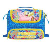 Get Trend Bob l'éponge Sac Isotherme Repas Enfant Garcon, Double Compartiment Lunch Bag Isotherme avec Sangle Réglable, Poignée et Fermeture Eclair École ou Pique Nique Cadeau Enfant (Multi SpongeBob)