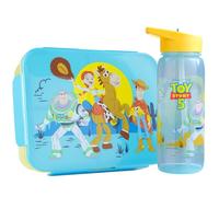 Get Trend Bob L'éponge Set Boite Repas et Gourde Enfant Fille, 1.75 L Bento Lunch Box avec Compartiments et 640 ML Sans BPA Gourde avec Paille, École ou Pique Nique, Cadeau Fille (Multi Toy Story)