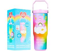 Get Trend Care Bears Gobelet Isotherme avec Paille et Poignée 850ml, Acier Inoxydable Mug Isotherme Cafe 12H Froid et 5H Chaud, Sans BPA Gourde Sport, Bureau ou Travel (Multi Care Bears)