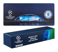 Get Trend Chelsea FC Tapis de Bureau 80 cm x 35 cm, Football Thème sous-Mains Souris et Clavier, Base en Caoutchouc Antidérapante, Idée Cadeau Gamer