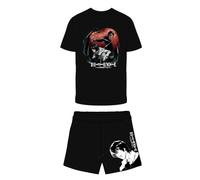 Get Trend Death Note Pyjama Homme XS-XL, Pyjama Homme Court Coton avec T-Shirt et Short, Ensemble Pyjama Homme Été, Idée Cadeau Anime (L, Noir Death Note)