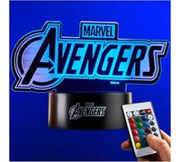 Get Trend Disney Avengers Veilleuse LED, Lampe USB Pile, 16 Couleurs & 4 Modes, Table de Chevet et Bureau Lampe avec Luminosité Réglable (Multi Avengers)