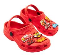 Get Trend Disney Cars Sabots Enfant Garçon avec Breloques Amovibles Chaussures de Jardin Pantoufles Enfant Intérieure et Extérieur (Rouge Cars, 28 EU)