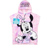 Get Trend Disney Minnie Mouse Serviette de Bain Enfant Peignoir Capuche Douche Poncho de Bain Enfant Absorbant Serviette Piscine Plage (Rose Minnie Mouse, 2-6 Ans)