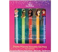 Get Trend Disney Princess Stylos Effaçables Gel Cendrillon Ariel Lot Stylo Bille de 5 Fournitures Scolaires Papeterie Cadeau Fille (Princess)