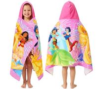 Get Trend Disney Princesse Serviette de Bain avec Capuche Filles, 125x75cm, Coton Poncho de Bain Enfant, Douce et Absorbante Serviette de Plage, Voyage Accessoires, Ete Cadeau Fille (Multi Princess)