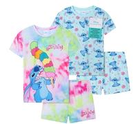 Get Trend Disney Stitch 2 Ensembles de Pyjama Fille et Ado Court Ensemble Fille Vêtement de Nuit Pyjamas Été Tenues Détente Idée Cadeau (13-14 Ans, Bleu Stitch)