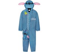Get Trend Disney Stitch Combinaison de Pluie Fille et Tout Petit Imperméable avec Capuche Polaire Vetement de Pluie (3-4 Ans, Bleu Stitch)