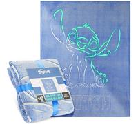Get Trend Disney Stitch Couverture Lumineuse Enfant Adulte 130x150cm, Plaid Polaire Doux, Brille dans Le Noir après Exposition à la Lumière (Violet Stitch)