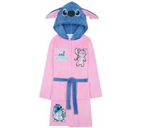 Get Trend Disney Stitch et Angel Peignoir Polaire Fille et Ado, Robe de Chambre Enfant avec Capuche et Ceinture, Idée Cadeau (11-12 Ans, Rose/Bleu Angel & Stitch)